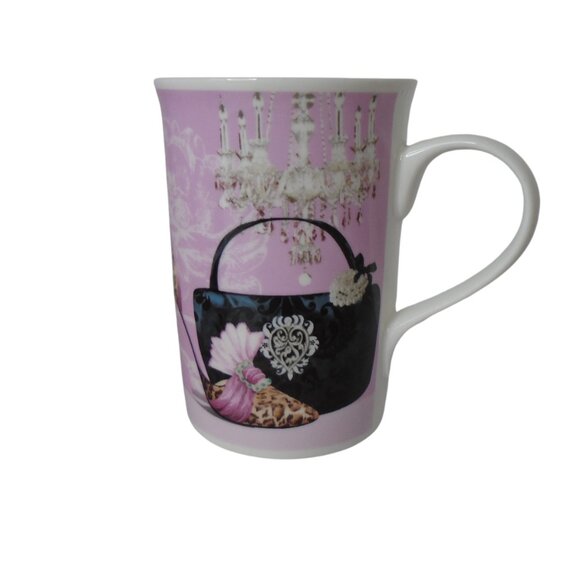 Mug Gift Set Ladies Accessories Pink and Black Mug in Gift Box 3526 - Picture 3 of 9